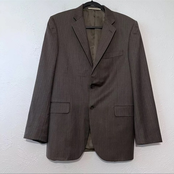 BURBERRY LONDON Blazer Jacket Coat Made In USA Mens Size 40R Brown READ